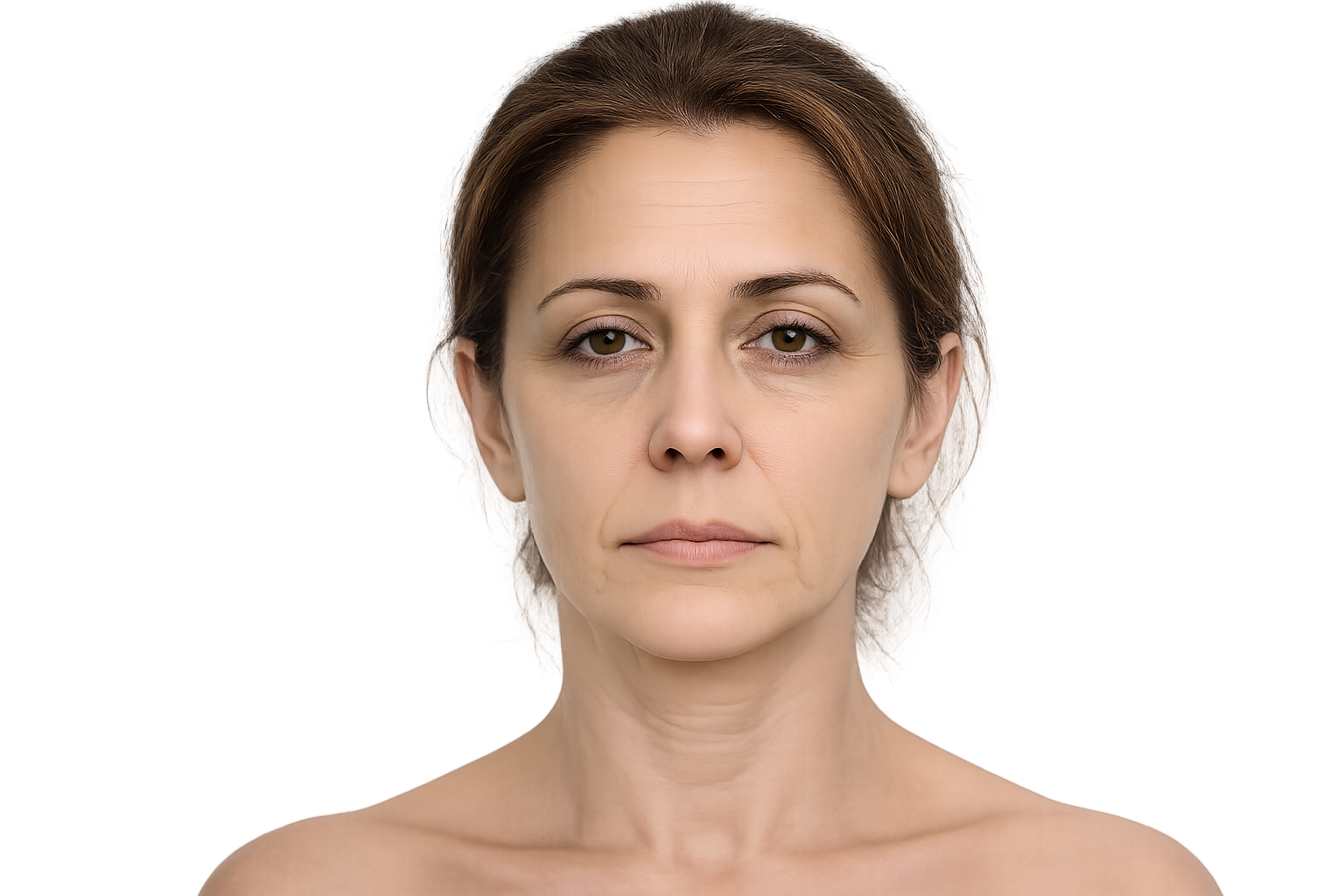 Rostro cansado y sin definición